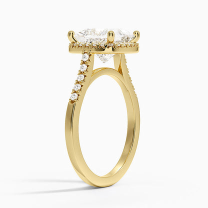 Odessa Halo Diamond Ring (1/5 ct. tw.) - Princess Cut Center Stone