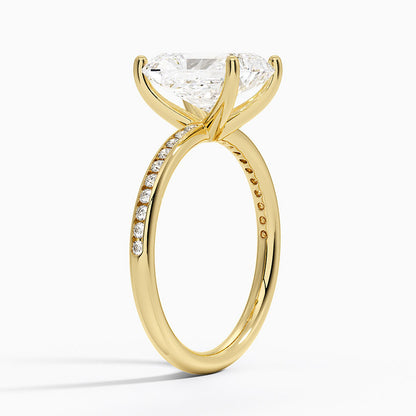 Tabitha Channel Set Diamond Ring - Radiant Cut Center Stone