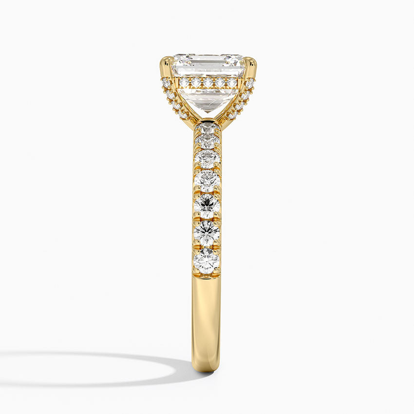 Olympia Half Coverage Diamond Ring (1/2 ct. tw.) - Asscher Cut Center Stone