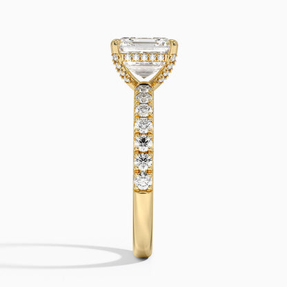 Olympia Half Coverage Diamond Ring (1/2 ct. tw.) - Asscher Cut Center Stone