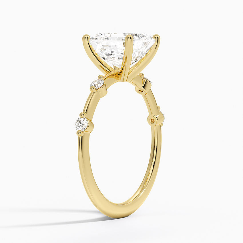 Aimee 1.4mm Diamond Ring - Asscher Cut Center Stone
