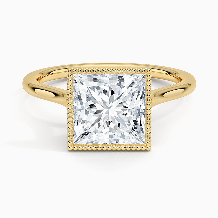 Margot Bezel Ring - Princess Cut Center Stone