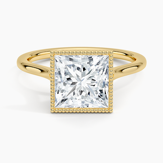 Margot Bezel Ring - Princess Cut Center Stone