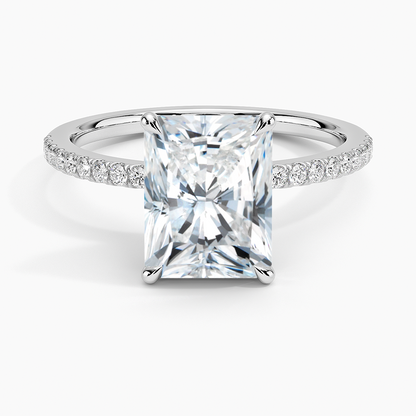 Luxe Petal Diamond Ring - Radiant Cut Center Stone