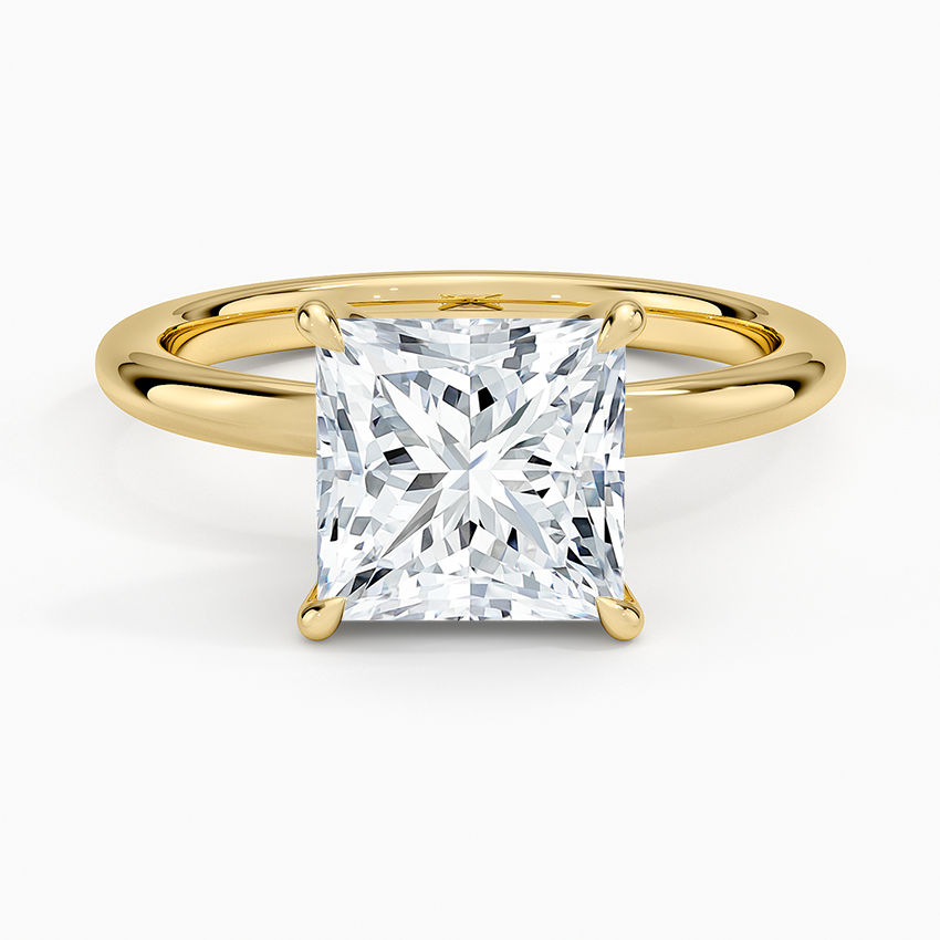 Manon Solitaire Ring - Princess Cut Center Stone