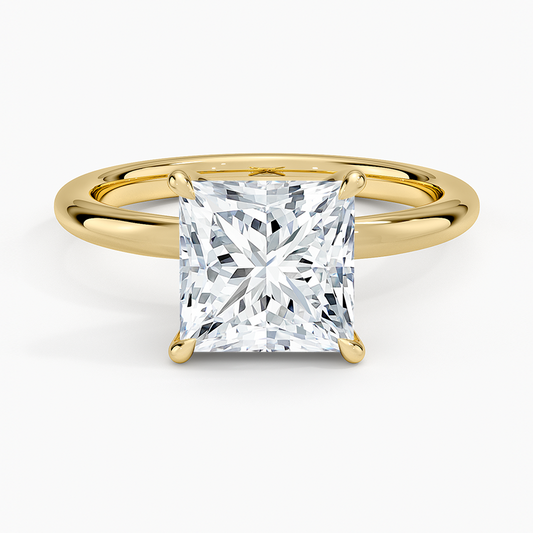 Manon Solitaire Ring - Princess Cut Center Stone