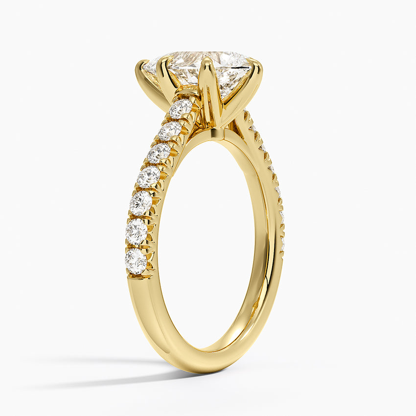 Sienna Half Coverage Diamond Ring - Pear Center Stone