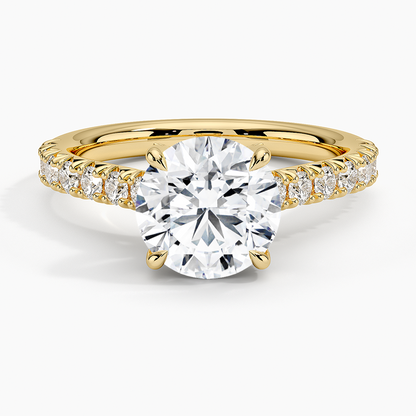 Sienna Half Coverage Hidden Accents Diamond Ring (1/2 ct. tw.) - Round Cut Center Stone