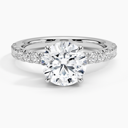 Olympia Half Coverage Diamond Ring (1/2 ct. tw.) - Round Center Stone