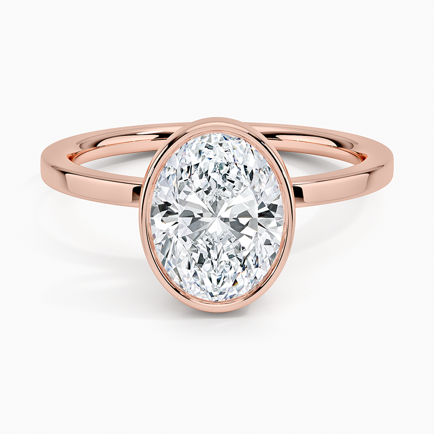 Noemi Bezel Ring - Oval Center Stone