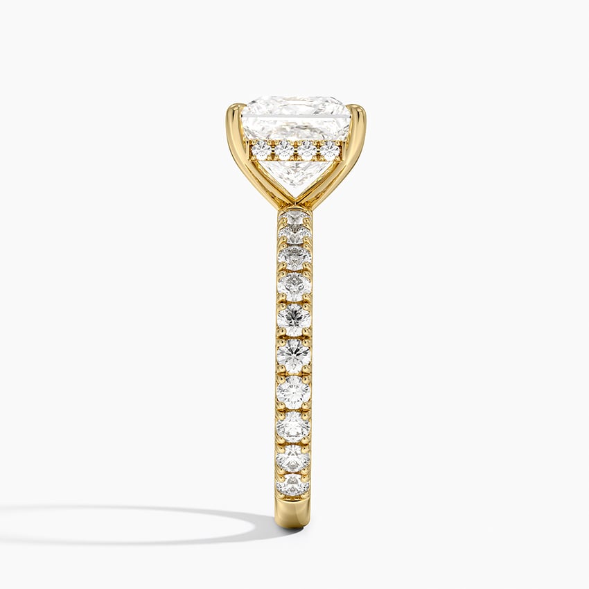 Grand Perfect Fit Three-Quarter Diamond Ring - Princess Cut Center Stone