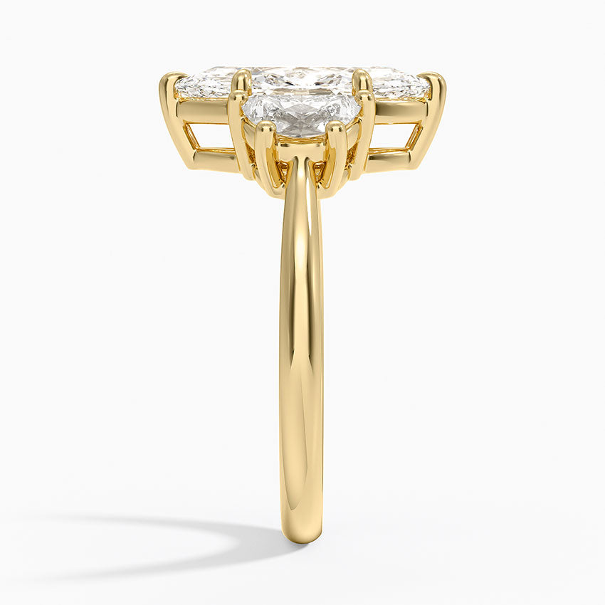 Half Moon Three Stone Diamond Ring (1/2 ct. tw.) - Marquise Center Stone