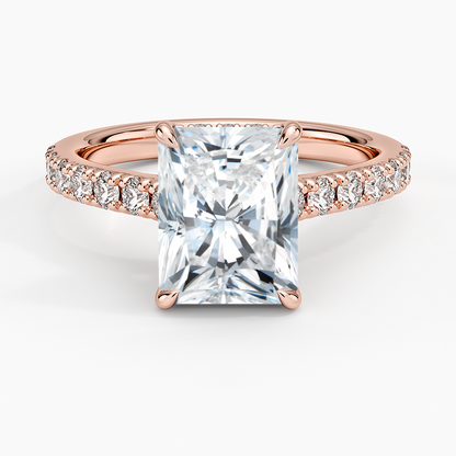 Grand Lissome Diamond Ring - Radiant Cut Center Stone