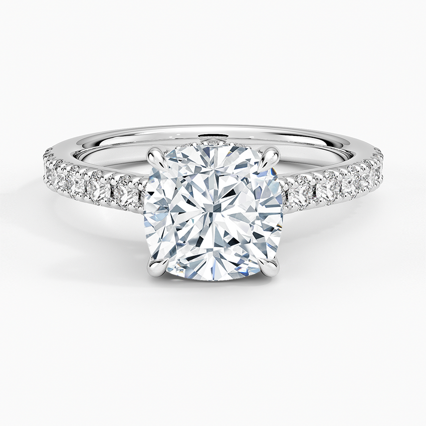 Grand Lissome Diamond Ring - Cushion Cut Center Stone