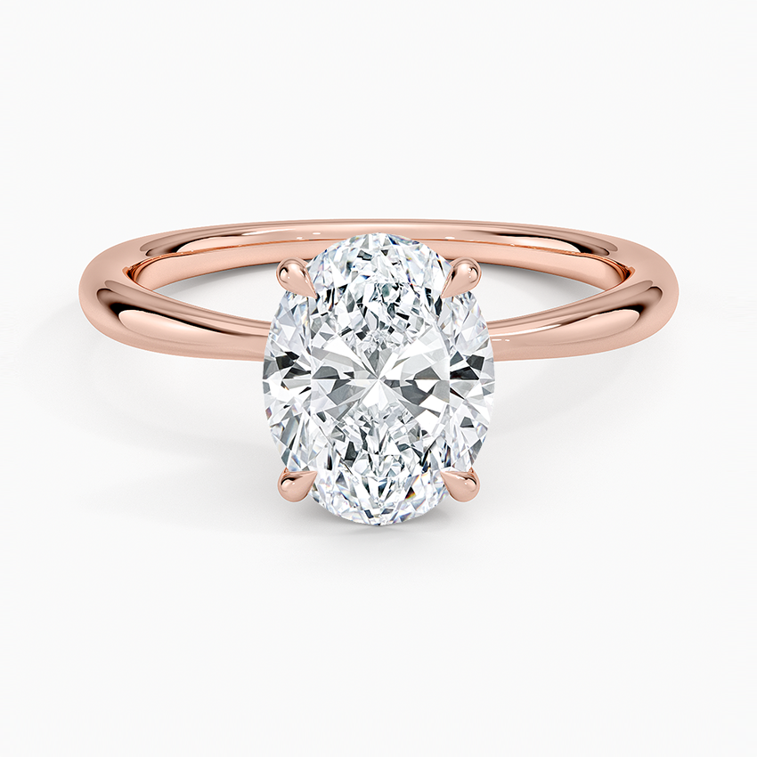 Freesia 2mm Solitaire Ring - Oval Center Stone