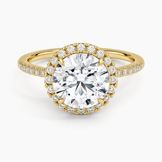 Cambria Halo Diamond Ring - Round Center Stone