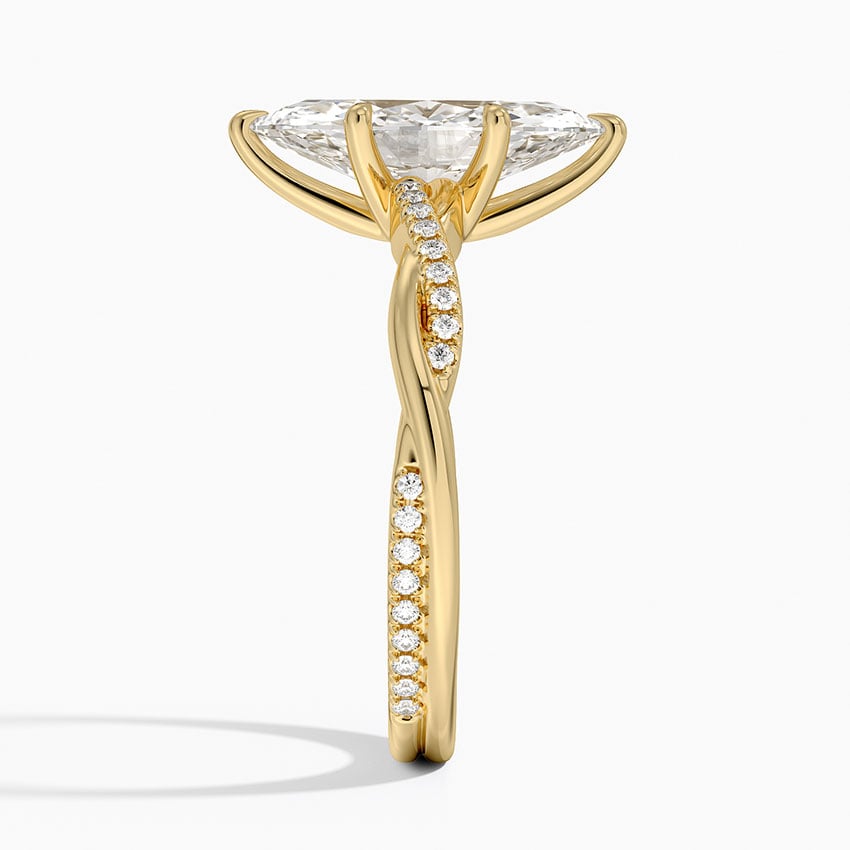 Petite Twisted Vine Diamond Ring (1/8 ct. tw.) - Marquise Center Stone