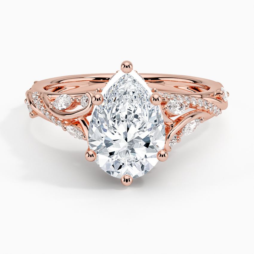 Begonia Vine Diamond Ring (1/2 ct. tw.) - Pear Center Stone