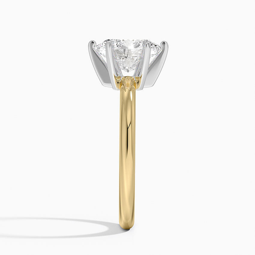 Comfort Fit 2mm Six-Prong Solitaire Ring - Oval Center Stone
