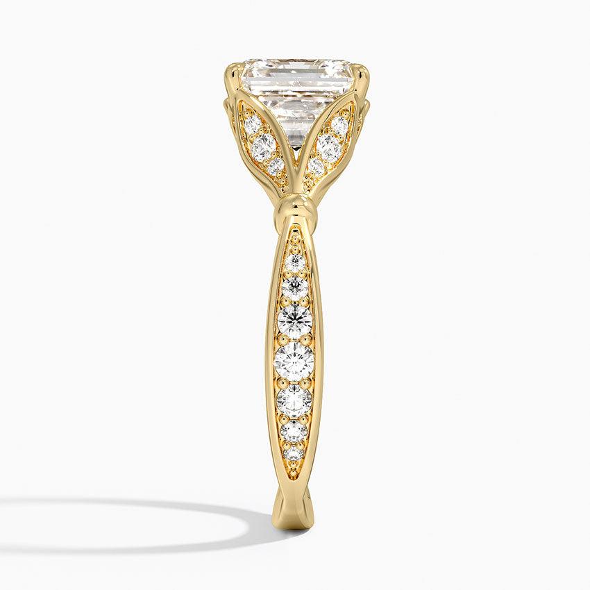 Zinnia Diamond Ring (1/3 ct. tw.) - Asscher Cut Center Stone