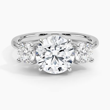 Luxe Selene Three Stone Diamond Ring (2/3 ct. tw.) - Round Center Stone