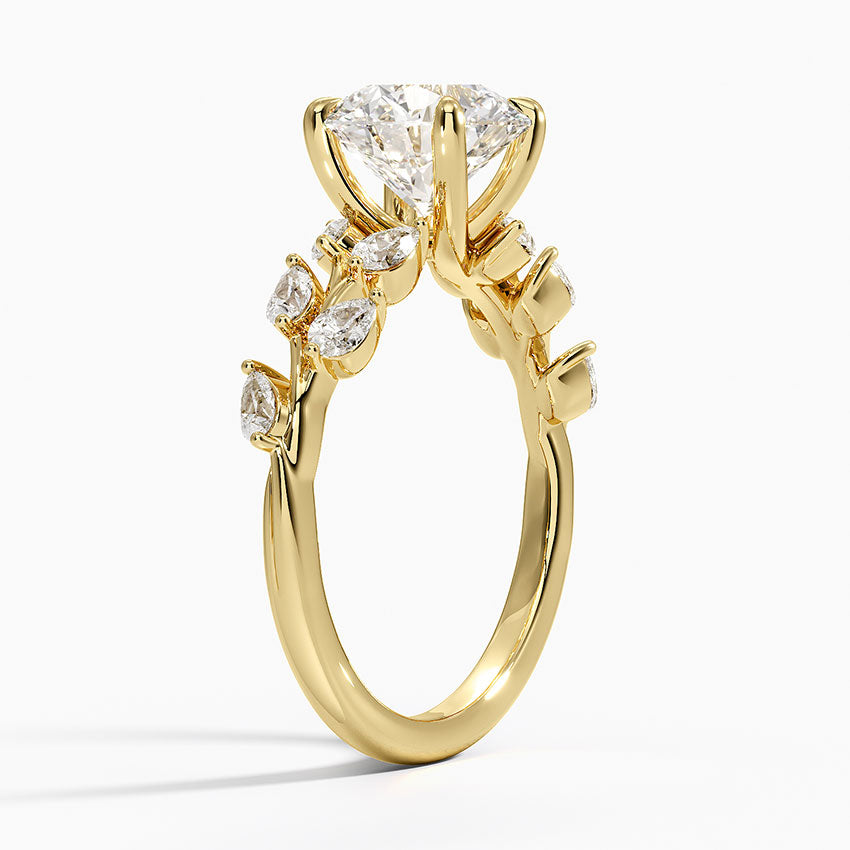 Amaranta Diamond Ring (1/2 ct. tw.) - Round Cut Center Stone