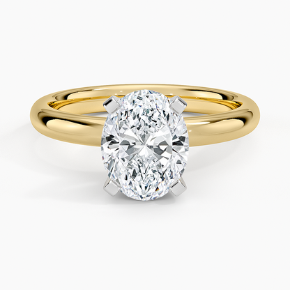 Comfort Fit 2.5mm Ring - Oval Cut Center Stone