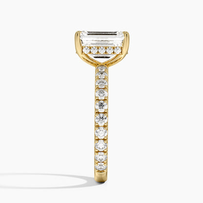 Grand Perfect Fit Three-Quarter Diamond Ring - Emerald Cut Center Stone