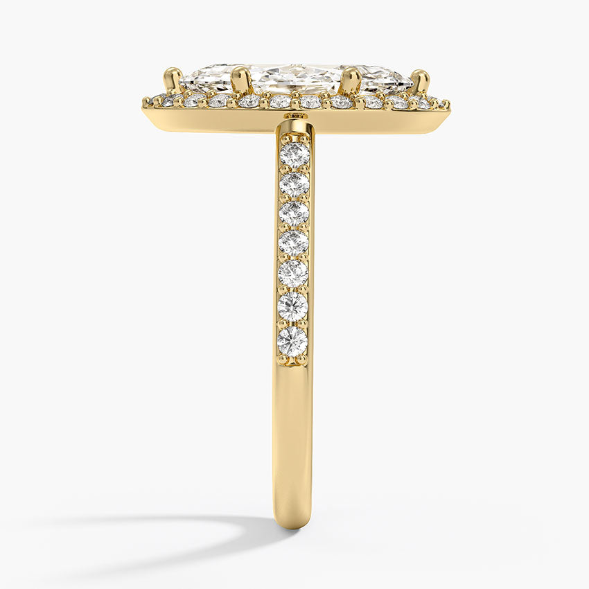 Halo Diamond Ring with Side Stones (1/3 ct. tw.) - Marquise Center Stone