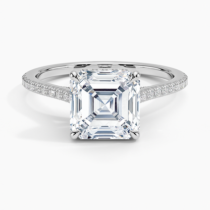 Luxe Dawn Diamond Ring - Asscher Cut Center Stone