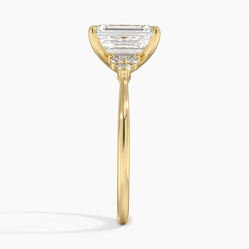 Melody Diamond Ring - Emerald Cut Center Stone