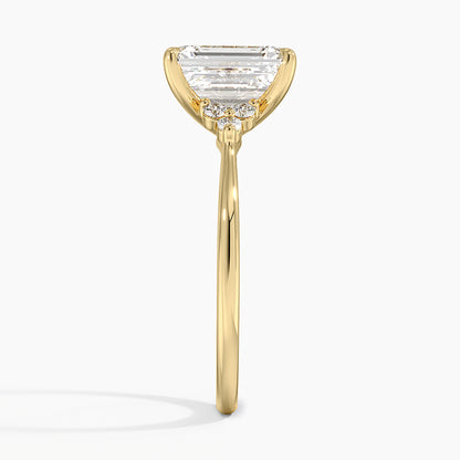 Melody Diamond Ring - Emerald Cut Center Stone