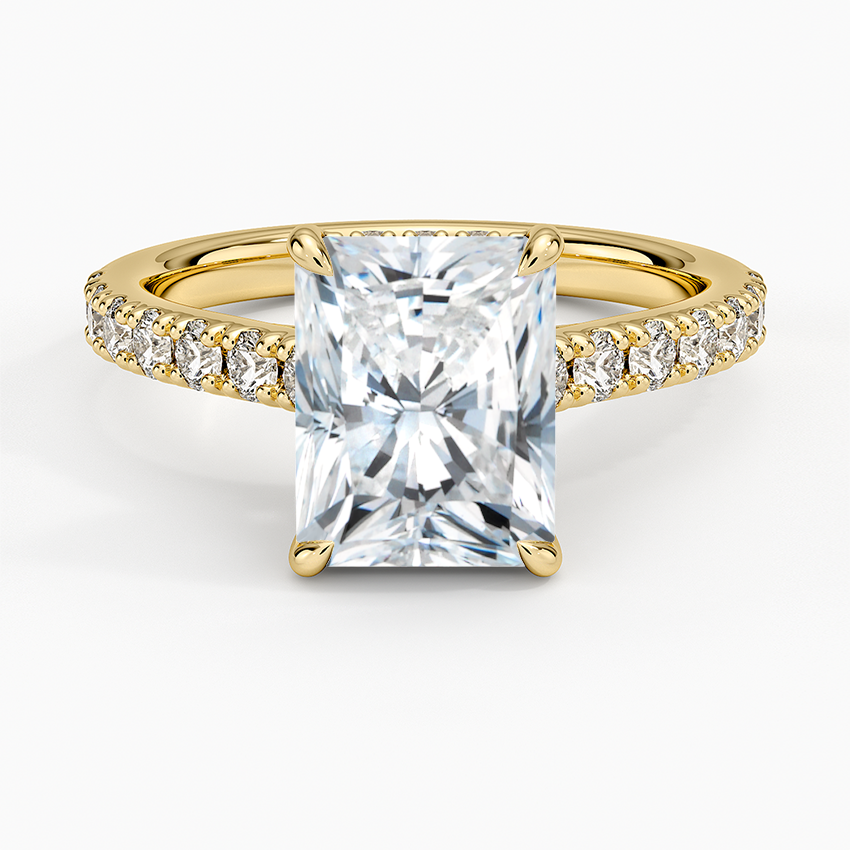 Grand Lissome Diamond Ring - Radiant Cut Center Stone