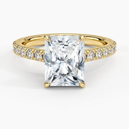 Grand Lissome Diamond Ring - Radiant Cut Center Stone