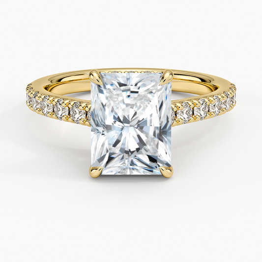 Grand Lissome Diamond Ring - Radiant Cut Center Stone
