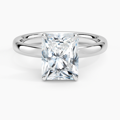 Elodie 2.5mm Solitaire Ring - Radiant Cut Center Stone