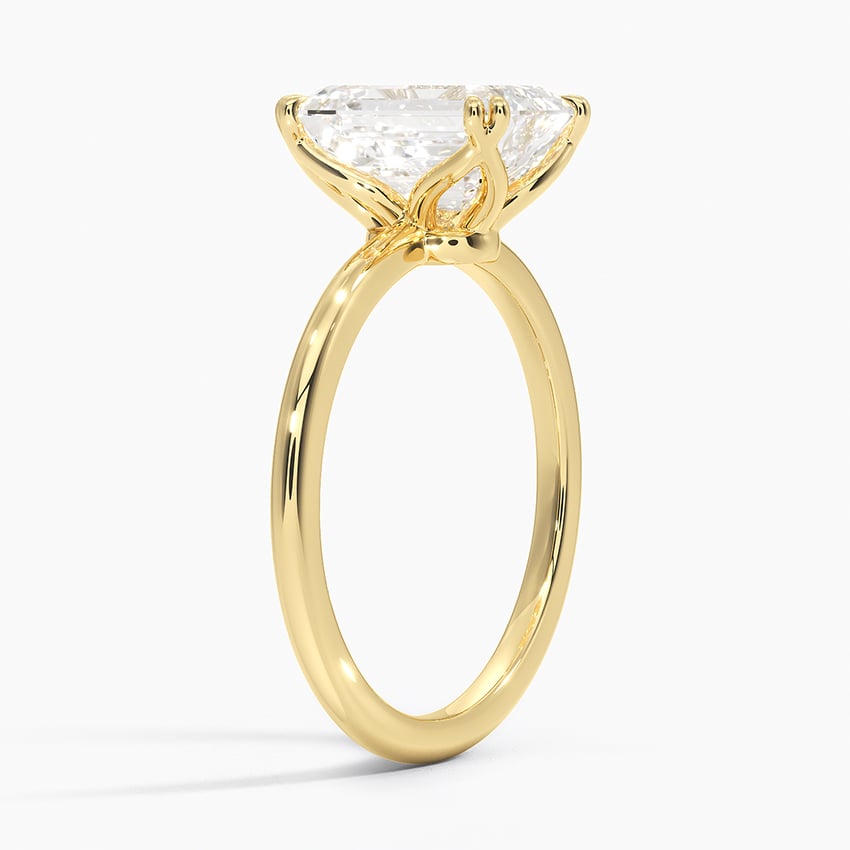 Aveline Solitaire Ring - Emerald Cut Center Stone