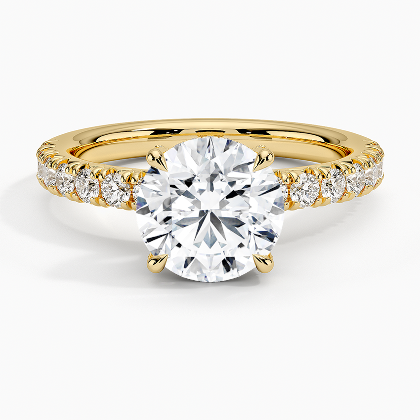 Olympia Half Coverage Diamond Ring (1/2 ct. tw.) - Round Center Stone