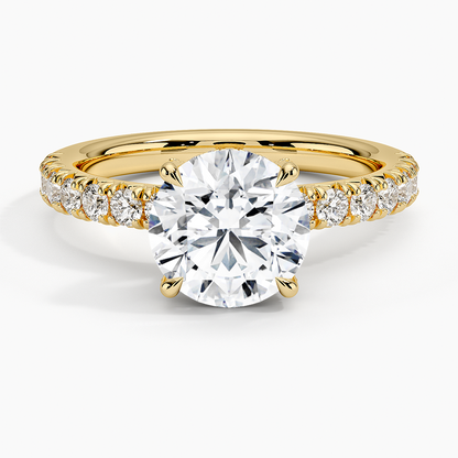 Olympia Half Coverage Diamond Ring (1/2 ct. tw.) - Round Center Stone
