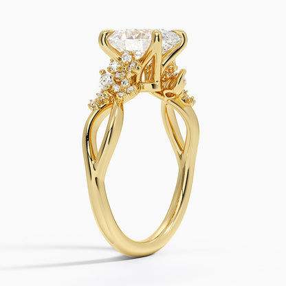 Summer Blossom Diamond Ring (1/4 ct. tw.) - Oval Cut Center Stone
