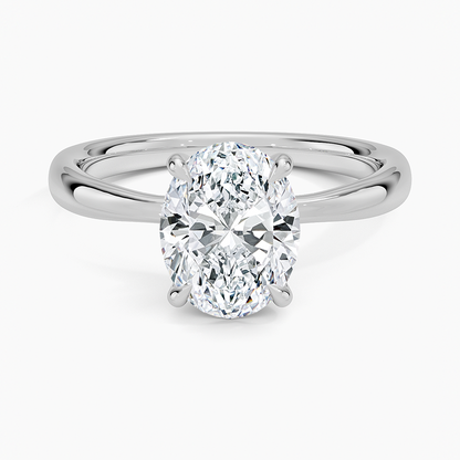 Freesia 2.7mm Solitaire Ring - Oval Center Stone