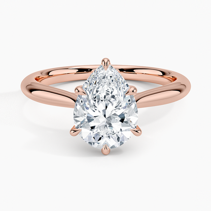 Catalina Solitaire Ring - Pear Center Stone
