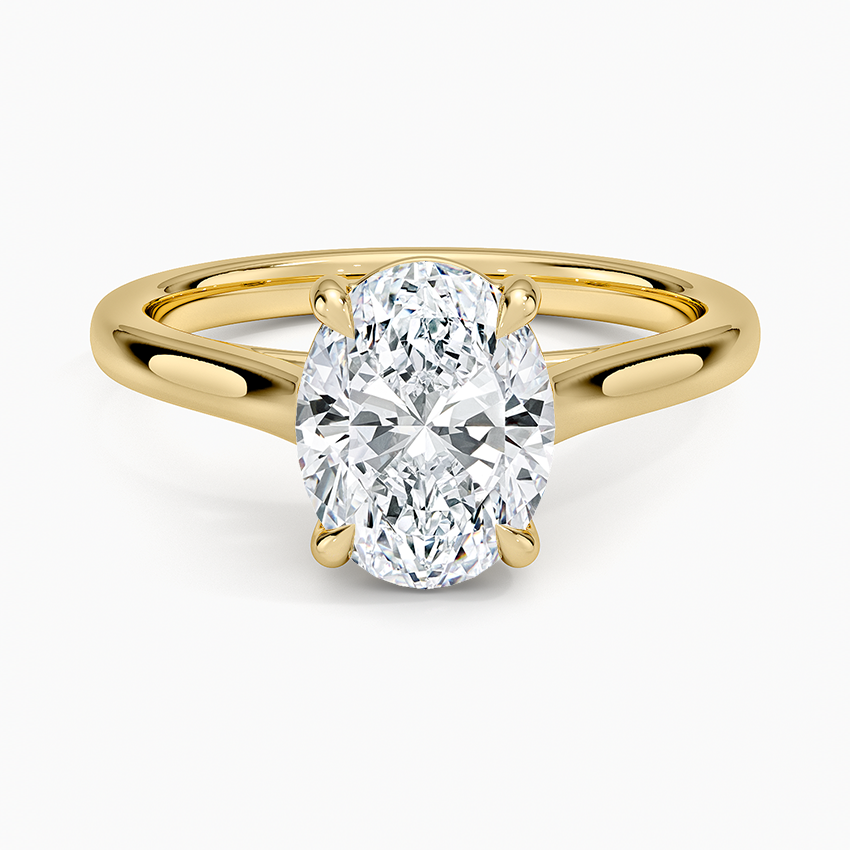 2mm Provence Solitaire Ring - Oval Center Stone