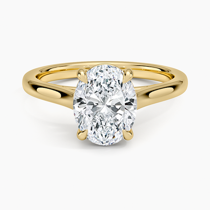 2mm Provence Solitaire Ring - Oval Center Stone