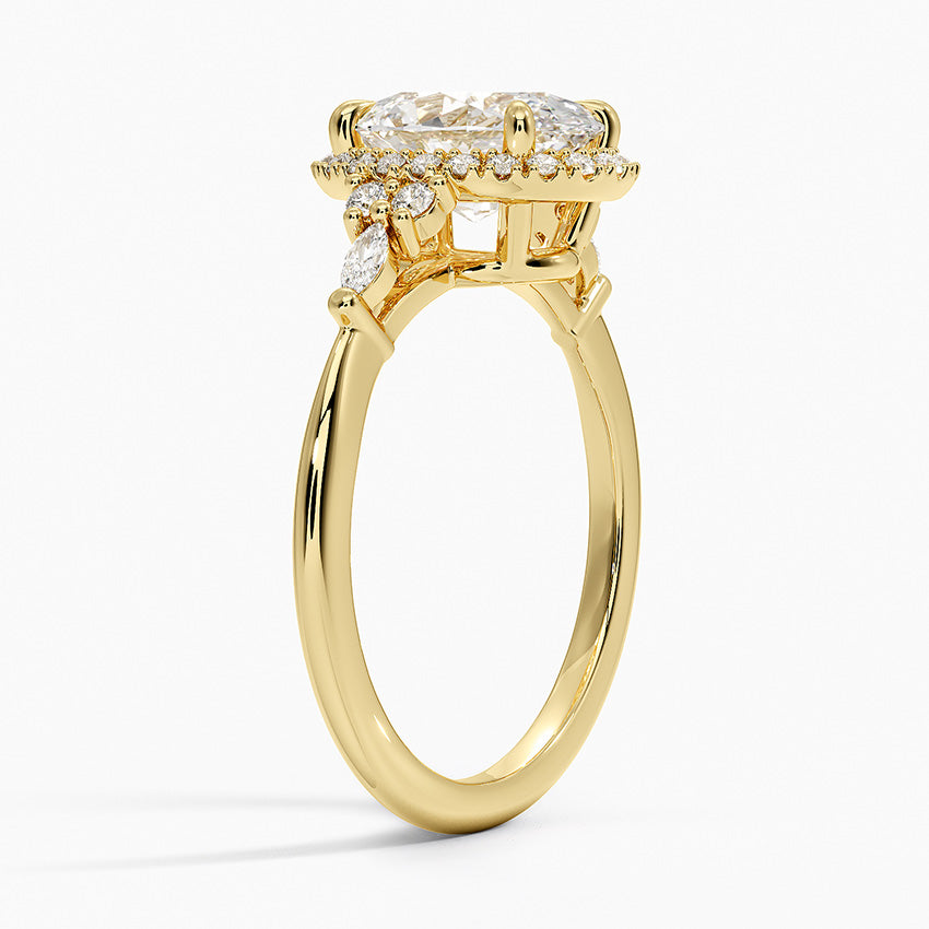 Nadia Halo Diamond Ring (1/4 ct. tw.) - Oval Cut Center Stone