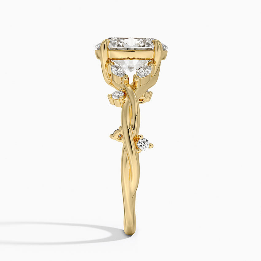 Azalea Twist Diamond Ring - Oval Center Stone