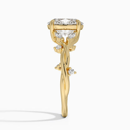 Azalea Twist Diamond Ring - Oval Center Stone