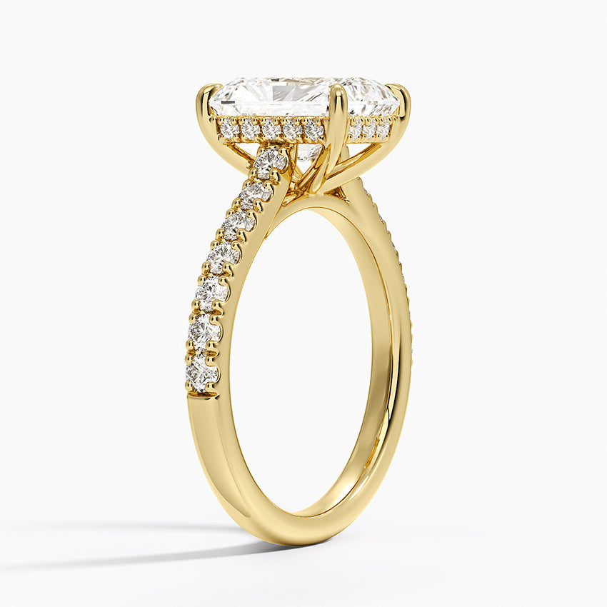 Grand Lissome Diamond Ring - Radiant Cut Center Stone