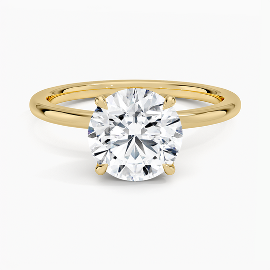 Petal 1.5mm Diamond Ring - Round Center Stone
