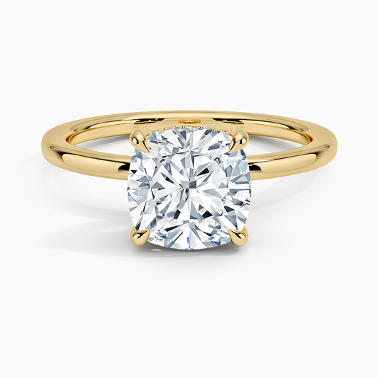 Lumiere 1.5mm Diamond Ring - Cushion Cut Center Stone